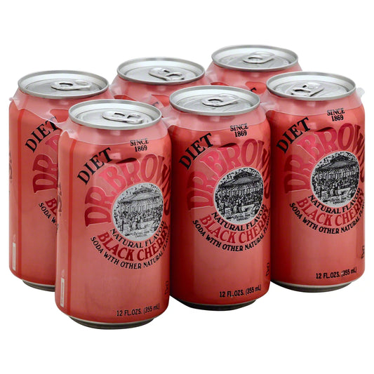 Dr. Brown's Diet Black Cherry Soda 6-pack (KP)