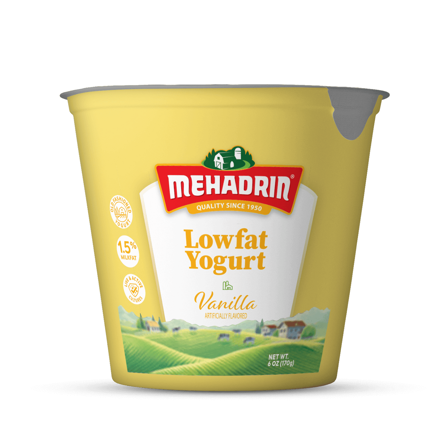Mehadrin Lowfat Yogurt Vanilla 6oz (KP)