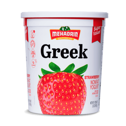 Mehadrin Greek Yogurt Strawberry 32oz CY (KP)