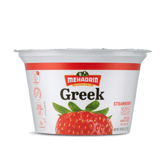 Mehadrin Greek Yogurt Strawberry 6oz CY (KP)