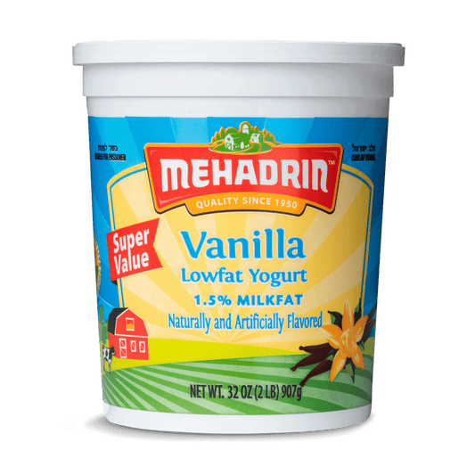 Mehadrin Natural Lowfat Yogurt Vanilla 32oz (KP)