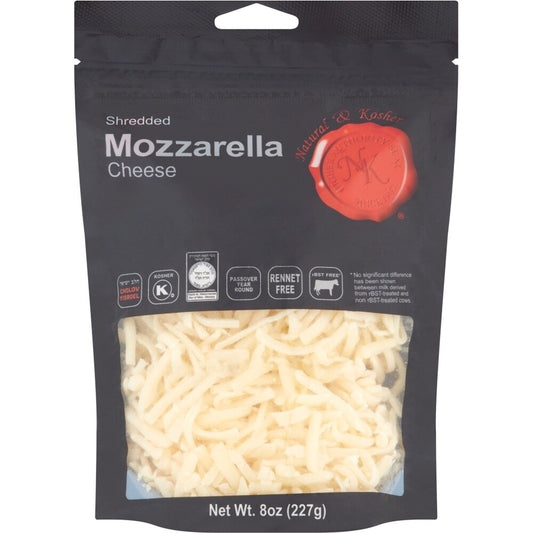 Natural & Kosher Shredded Mozzarella 8oz CY (KP)