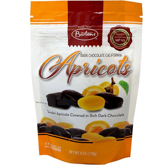 Bartons Dark Chocolate-Covered Apricot Pouch Parve (KP)
