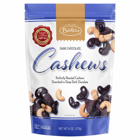 Bartons Dark Chocolate-Covered Cashew Pouch (KP)