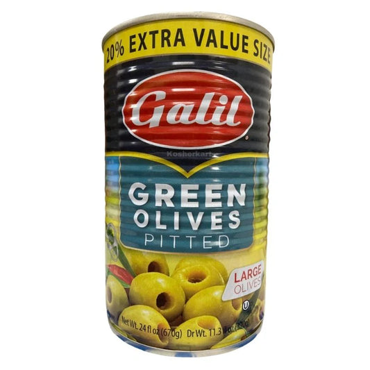 Galil Green Pitted Olives (KP)