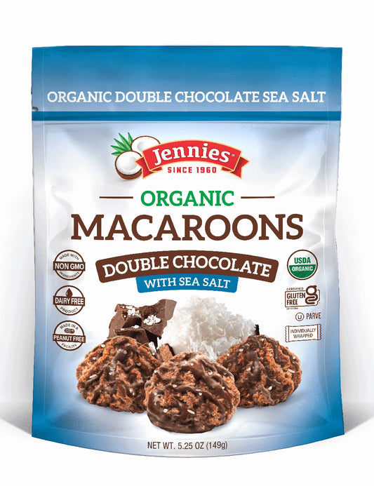 Jennies Double Chocolate Sea Salt Macaroons 10oz (KP)