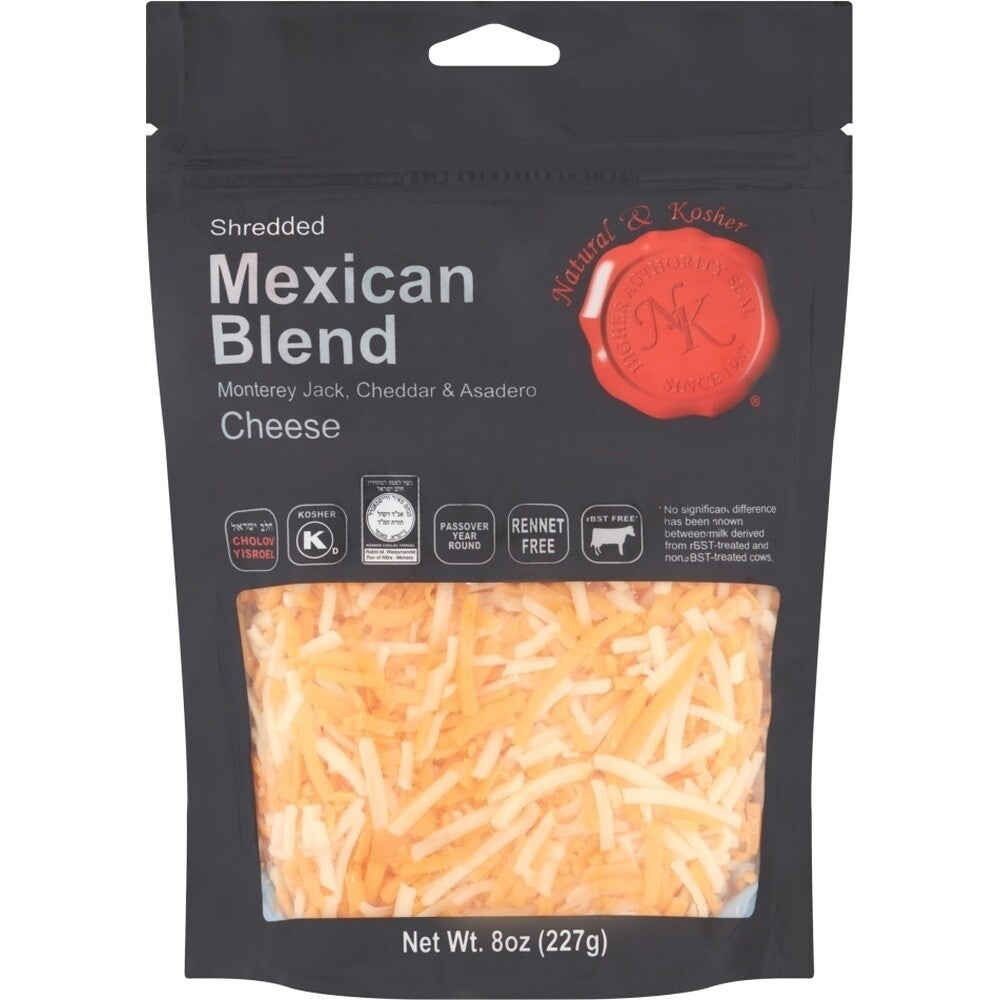 Natural & Kosher Shredded Mexican Blend 8oz CY (KP)